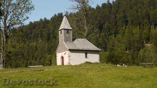 Devostock Church Religion Nature Loneliness