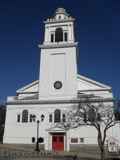 Devostock Church White New England 0