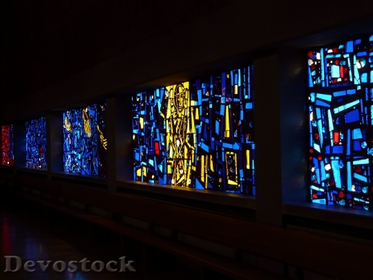 Devostock Church Window Glass Window 14