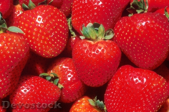 Devostock Closeup Red Strawberries