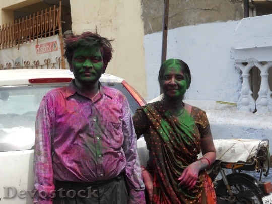 Devostock Color Holi Colorful Indian 0