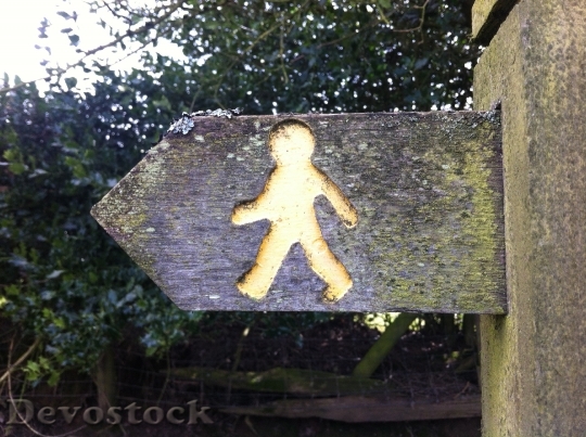 Devostock Countryside Walk Sign Outdoors