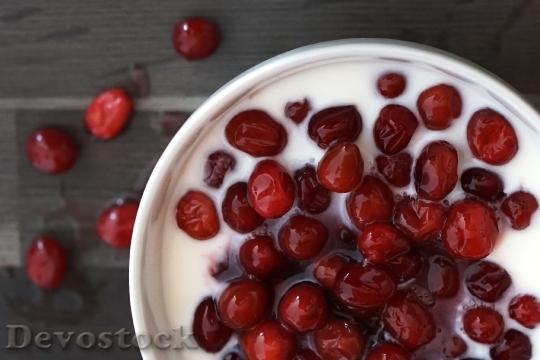 Devostock Cranberry Cranberries Yogurt Eat