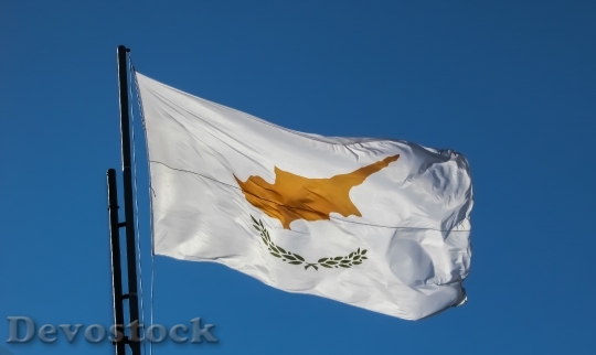 Devostock Cyprus Flag Waving Independence