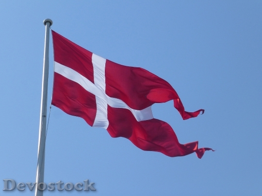 Devostock Denmark Flag Flag Red