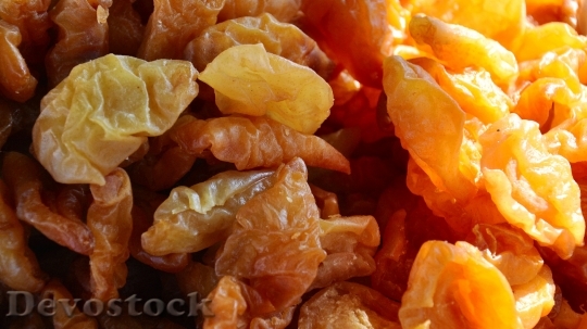 Devostock Dried Fruit Apricots Food