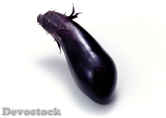 Devostock Eggplant Isolated On White