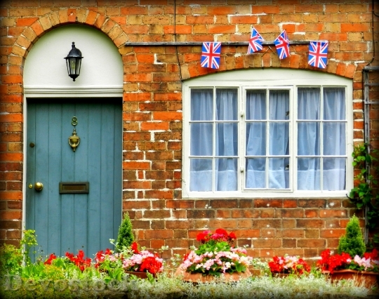 Devostock England British Flag Doorway