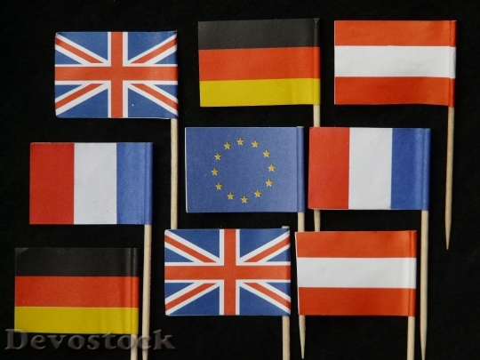 Devostock Europe Flags Germany Austria