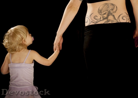 Devostock Family Mama Daughter Tattoo
