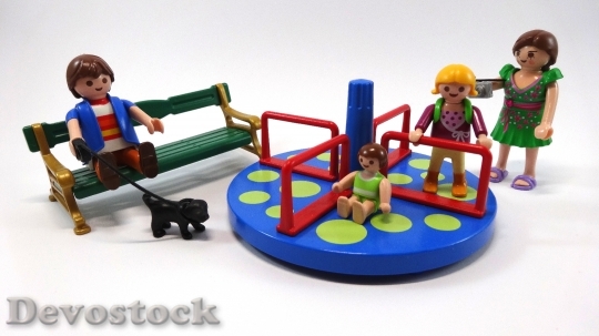 Devostock Family Playground Children Carousel