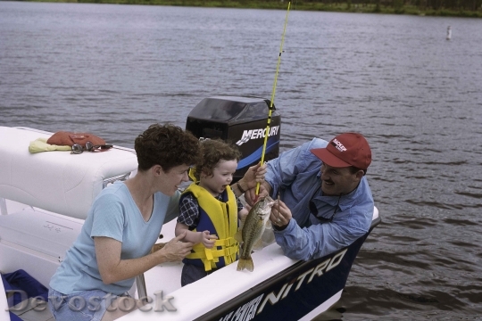 Devostock Family Recreational Boating Fishing