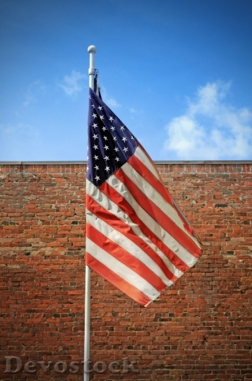 Devostock Flag American America Usa