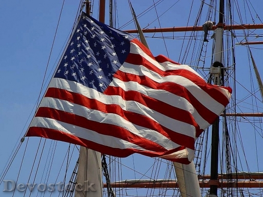 Devostock Flag American National Country
