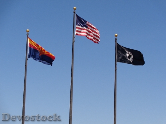 Devostock Flag Arizona American Waving