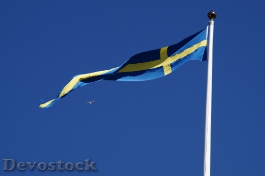 Devostock Flag Blow Sweden Swedish
