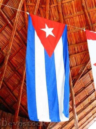 Devostock Flag Cuba Red Blue