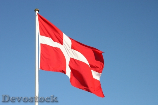 Devostock Flag Dannebrog Denmark Danish