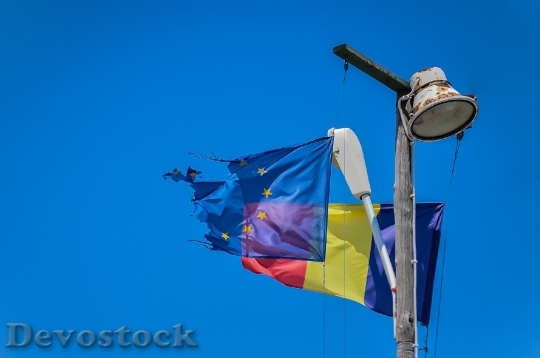 Devostock Flag European Symbol Blue