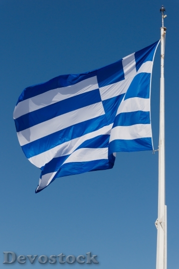 Devostock Flag Greece Acropolis Athens