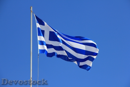 Devostock Flag Greece Blue White
