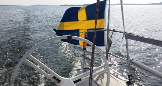 Devostock Flag Sweden Boat Swedish