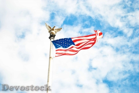 Devostock Flag Usa American Blue