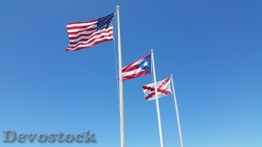 Devostock Flags Blue Usa Puerto