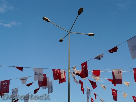 Devostock Flags Pennant Turkish Turkey