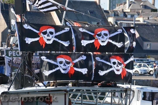 Devostock Flags Pirates Pennants Marine