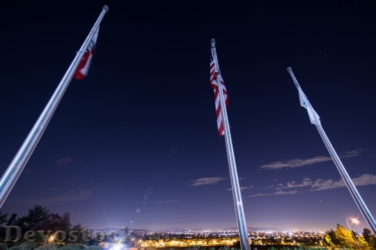 Devostock Flags Poles American Usa
