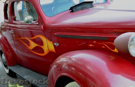 Devostock Flames On Car