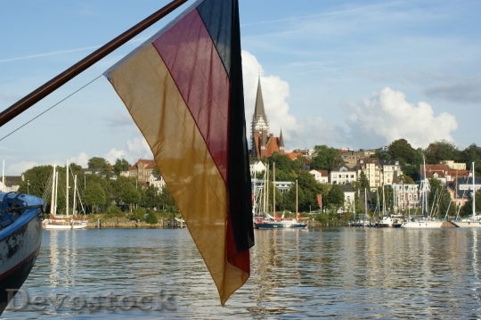 Devostock Flensburg Germany Flag Harbour