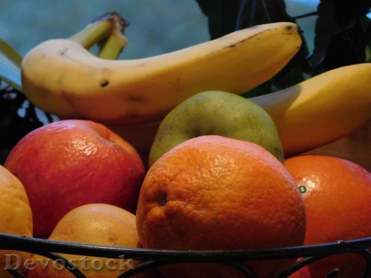 Devostock Fruit Bananas Apple Oranges