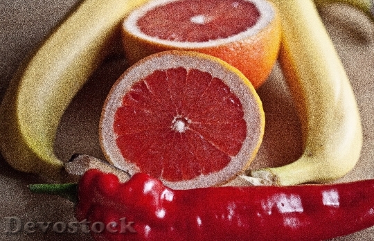 Devostock Fruit Grapefruit Paprika Banana 0