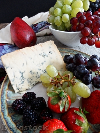 Devostock Fruit Plate Cheese Blue