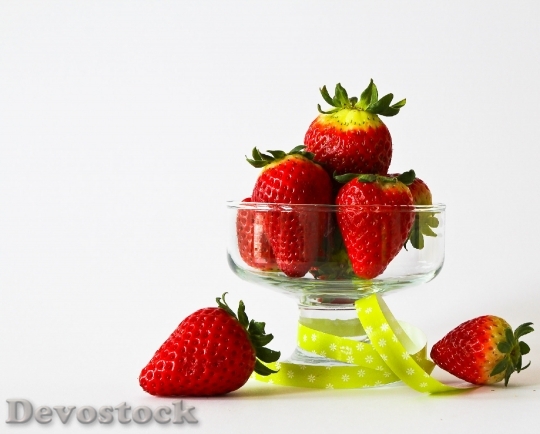 Devostock Fruits Strawberries Fruit Red