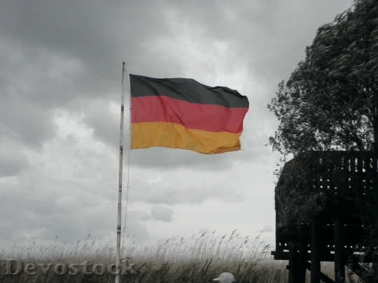 Devostock Germany Flag Black Red 1