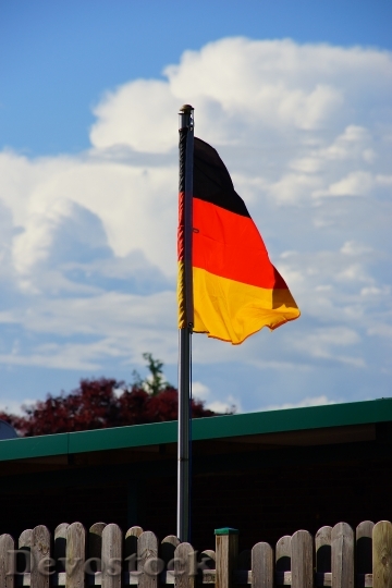 Devostock Germany Flag Fabric Flagpole