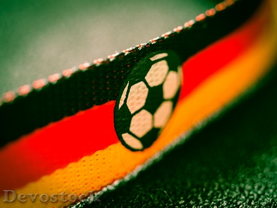 Devostock Germany Flag Ferns Football