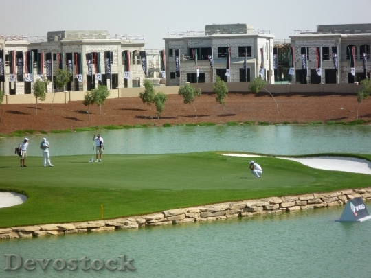 Devostock Golf Dubai Flag Grass