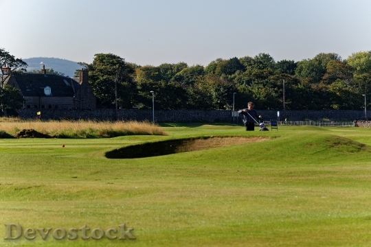 Devostock Golfer Golf Course Bunker