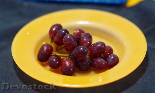 Devostock Grapes Fruit Dish Dessert