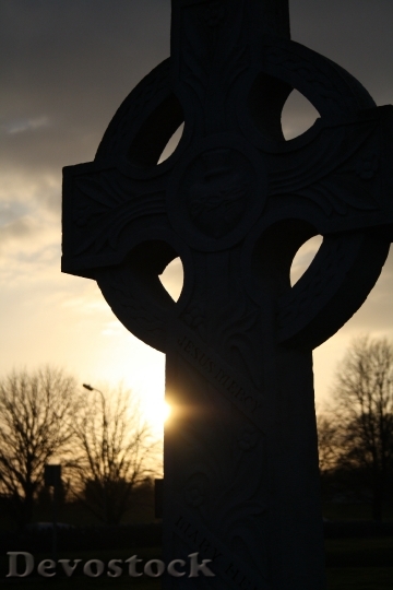 Devostock Grave Celtic Cross Celtic