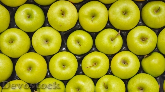 Devostock Green Apple Fruit Food 0