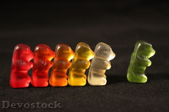 Devostock Gummi Bears Sweetness Colorful