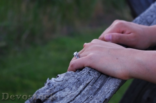 Devostock Hand Finger Ring Engagement