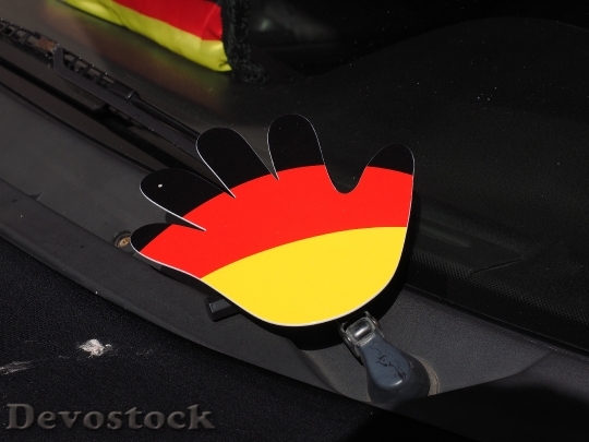 Devostock Hand Germany Colors Flag