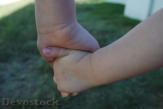 Devostock Hands Children Siblings Kid