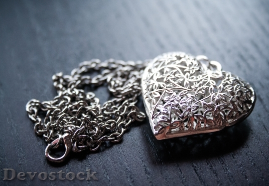 Devostock Heart Love Jewellery Silver